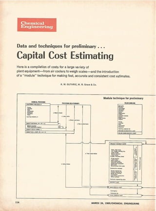 Capital cost estimating k.m.guthrie
