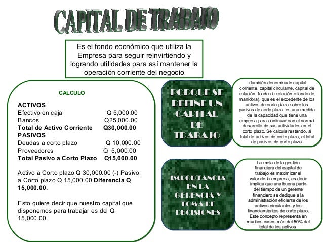capital de trabajo