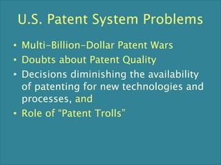 Bill Hulsey Patent Lawyer - Intellectual Property - Reasons for Protection