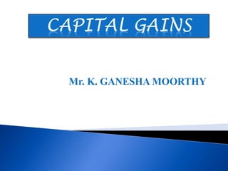 Mr. K. GANESHA MOORTHY
 