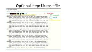 Optional step: License file
 