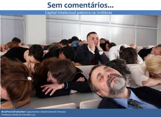 Sem comentários...
13
1313
BrasPine & Braslumber Capacitando e desenvolvendo Pessoas
Professor Daniel de Carvalho Luz
Capital Intelectual palestra na Unibbras
 