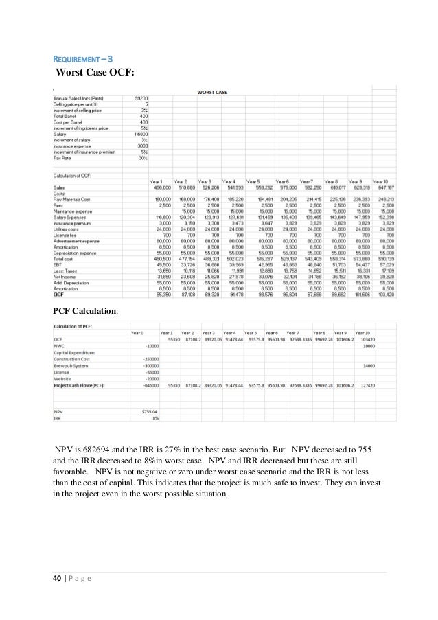 Thesis capital budgeting decision