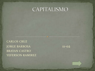 CARLOS CRUZ
JORGE BARBOSA 11-02
BRAYAN CASTRO
YEFERSON RAMIREZ
 
