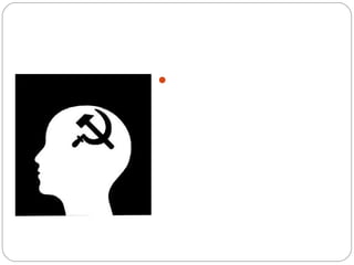 Marxismo
La primera etapa del marxismo, la
dictadura del proletariado que
controla el Estado, y el traspaso de
los medios de producción a las
manos del Estado, corresponden a
lo que se llama Socialismo.
 