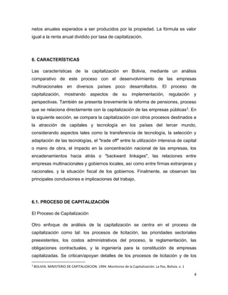 Capitalización de las empresas y los estados | DOCX