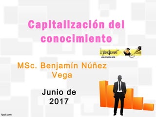 Capitalización del
conocimiento
MSc. Benjamín Núñez
Vega
Junio de
2017
 