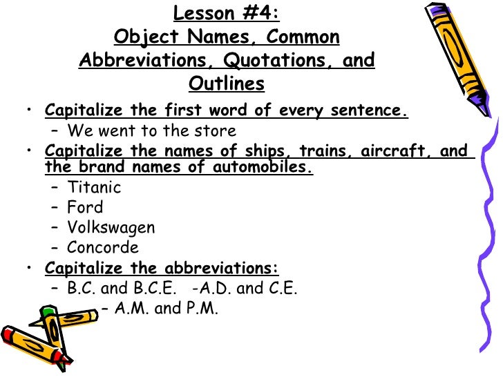 Capitalization!