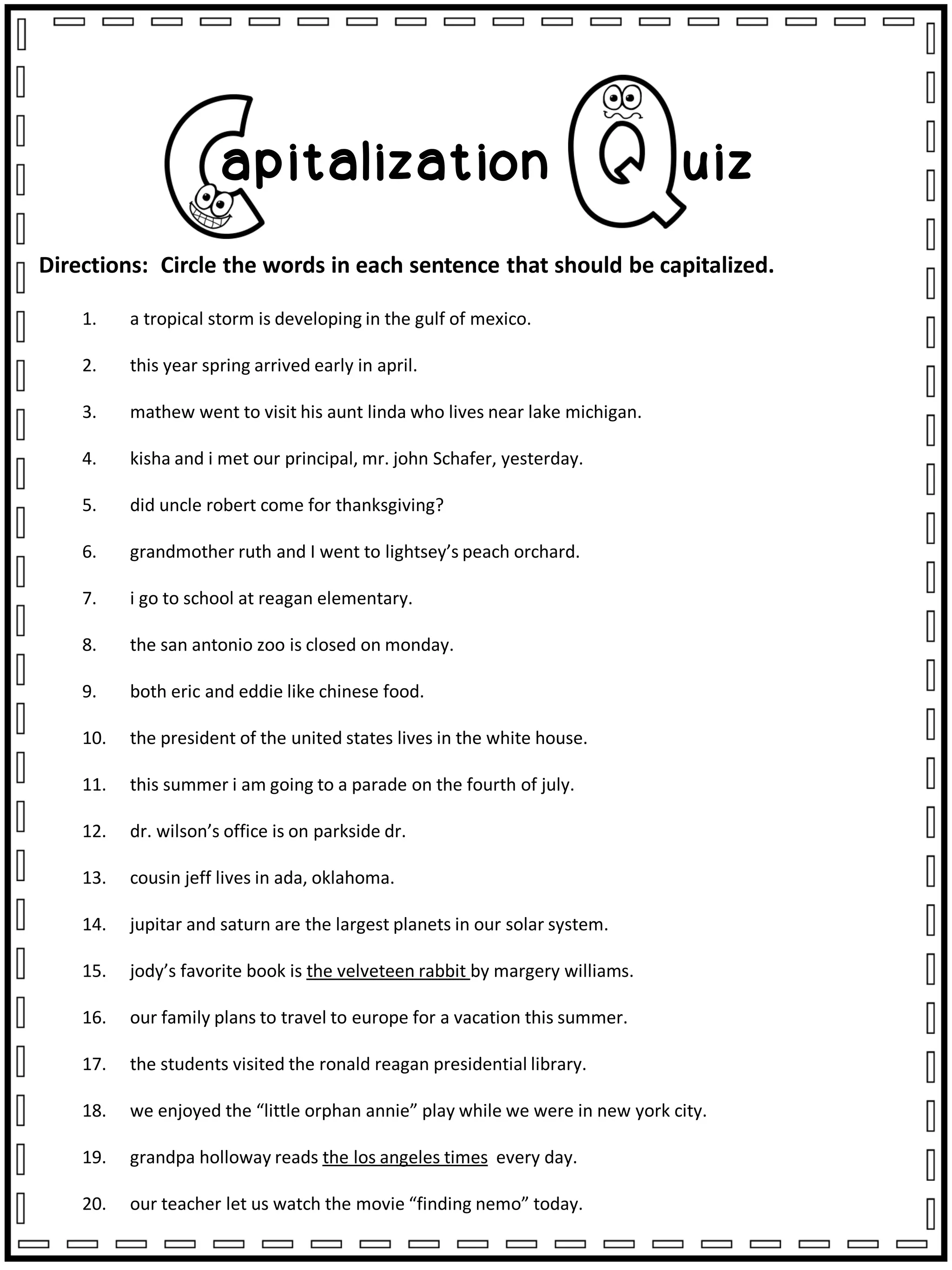 Capitalization 9 | PDF