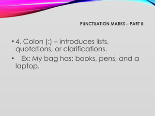 Capitalization and Punctuation Marks Designed | PPTX