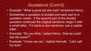 Capitalization and Punctuation Unit 5 | PPTX