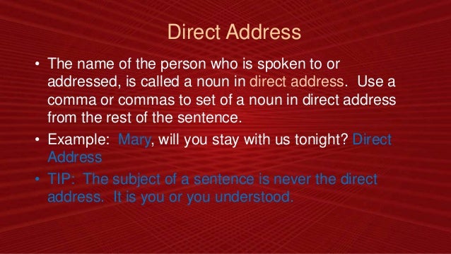 Noun of direct address