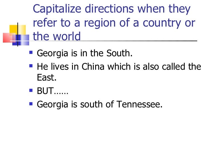 Capitalization rules