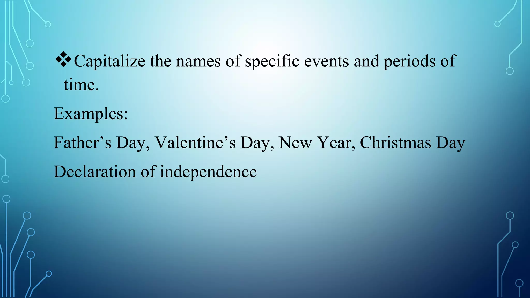 Capitalization rules | PPT