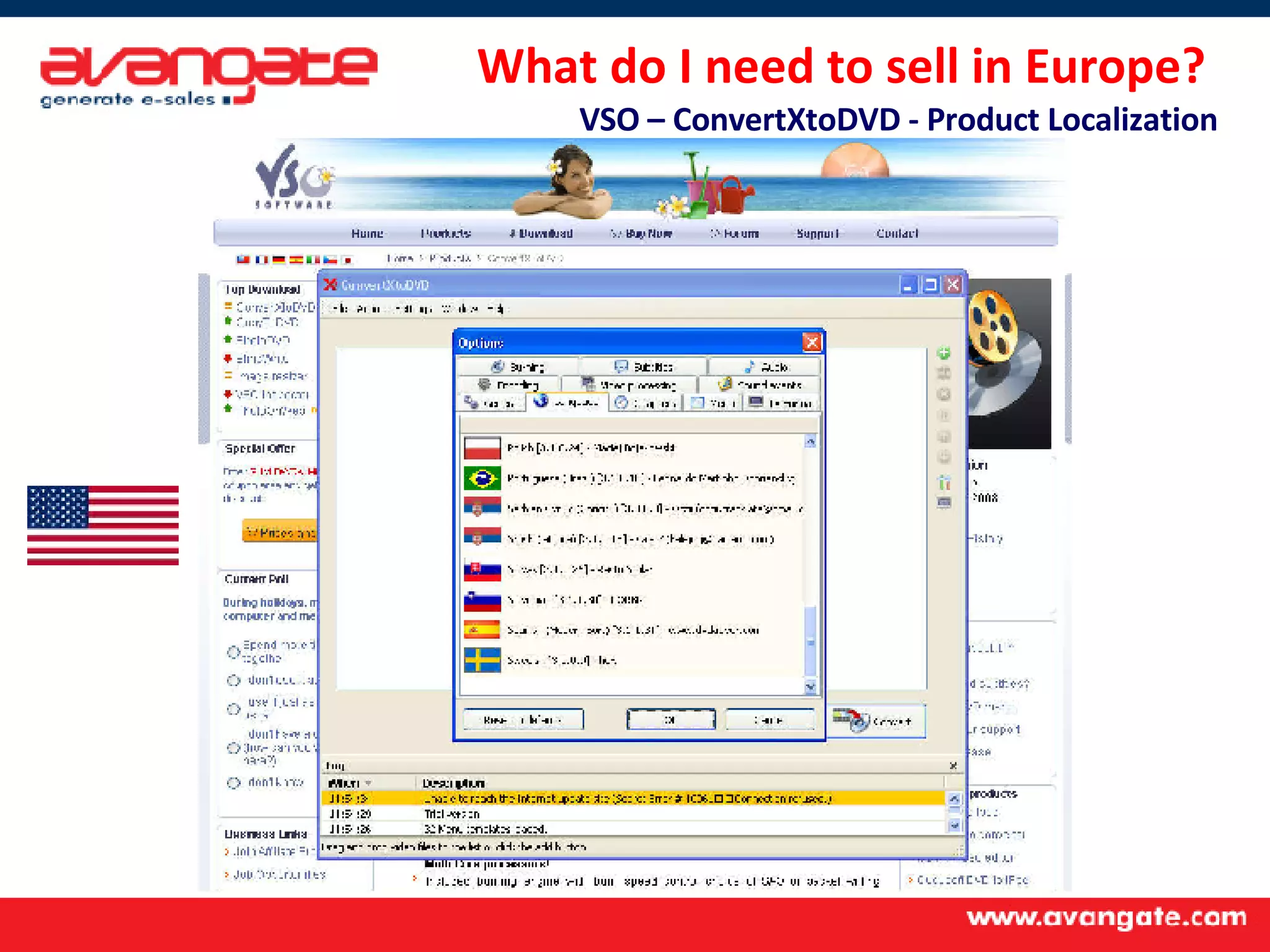 What do I need to sell in Europe?  VSO – ConvertXtoDVD - Product Localization 