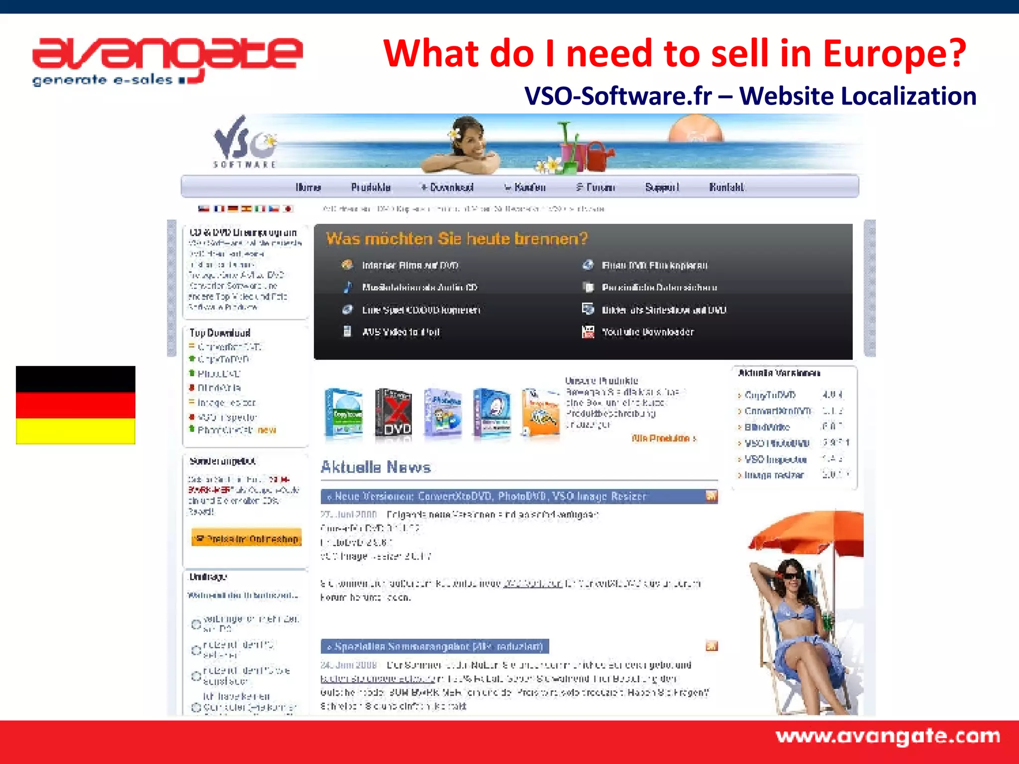 What do I need to sell in Europe?  VSO-Software.fr – Website Localization 