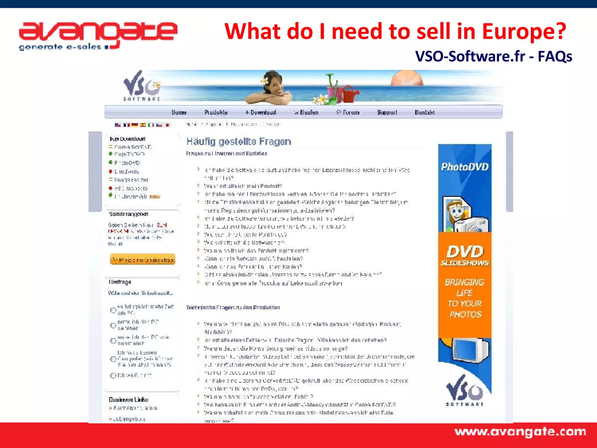 What do I need to sell in Europe?  VSO-Software.fr - FAQs 