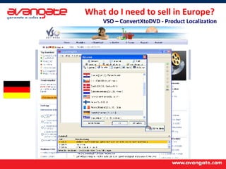What do I need to sell in Europe?  VSO – ConvertXtoDVD - Product Localization 