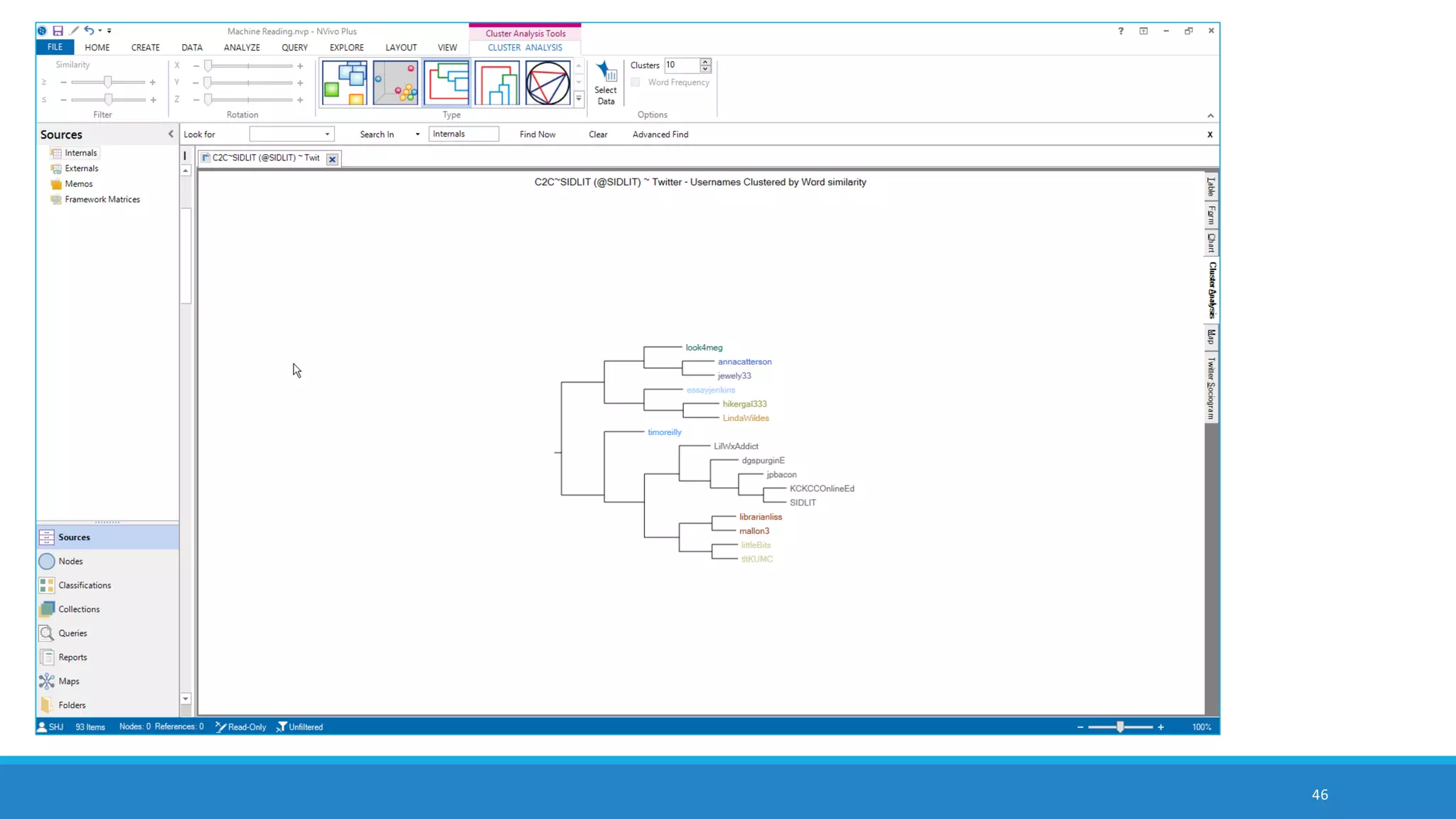 An Integrated File of All Articles
1751 pp., > a million words from articles based on “machine reading” from the academic
literature
Binder1 file
63 MB
Saved out as a .txt file from .pdf
Saved out as an .rtf file from .pdf
46
combining of article set of “machine reading” articles
for corpus-based summaries
 