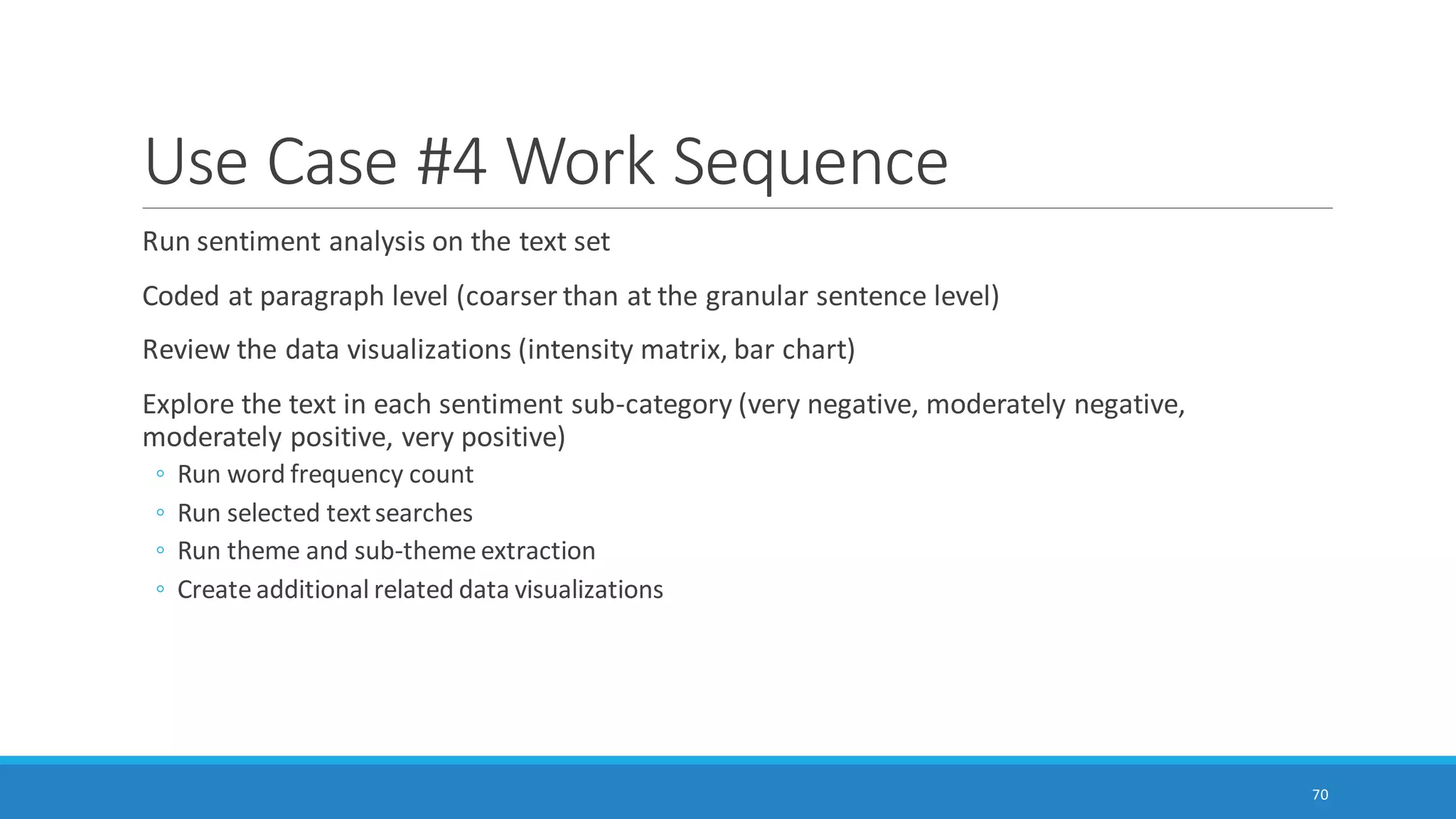 70
sunburst hierarchy chart showing extracted themes and subthemes from the
Tweetstream
 