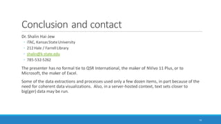 79
bar chart of auto-extracted sentiments in four categories or a binary split:
• very negative, moderately negative, moderately positive, and very positive (and “neutral”);
• also as negative-positive polarity (and “neutral”)
 