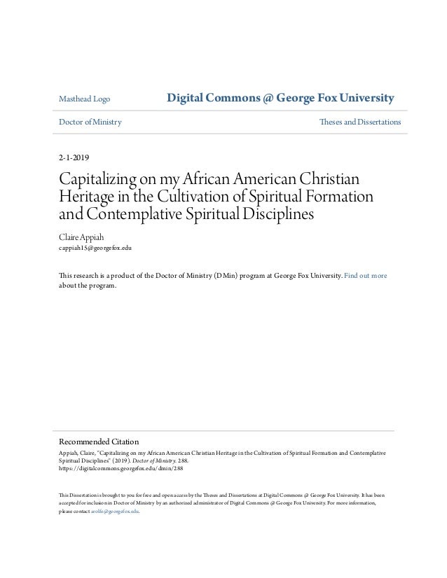 Capitalizing On My African American Christian Heritage In The Cultiva Capitalizing On My African American Christian Heritage In The Cultiva