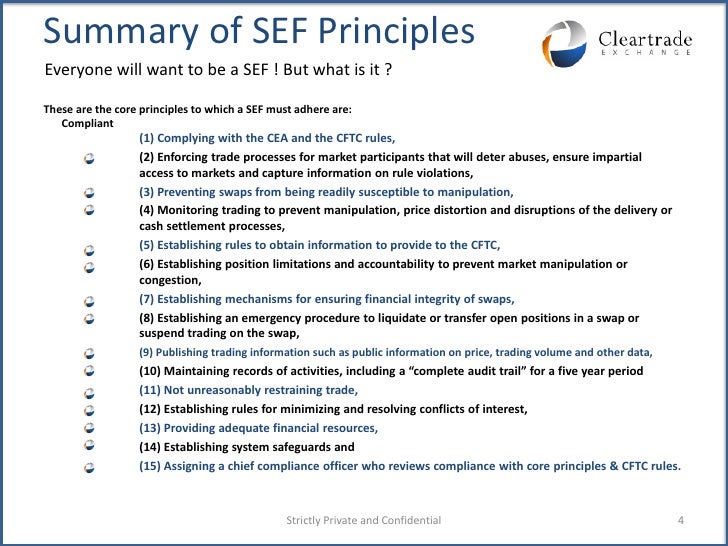 Sef trading system
