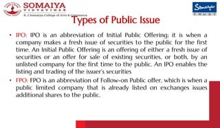 Public Issue Capital Market - Primary Market and Secondary Market ...