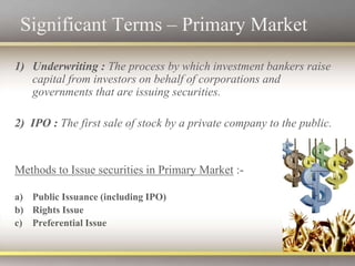 Capital Market - Structure | PPTX