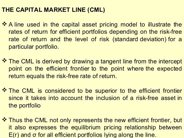 capital market theory capital market line