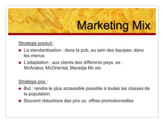 HamburgersConvivialité75% des repassontpartagés en familleou entre amis79% ne prennentjamais de commandeàemporterles clients des fast-foods ne sont pas des consommateursrécurrents