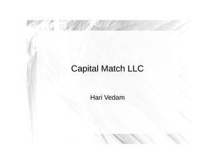 Capital Match LLC
Hari Vedam

 