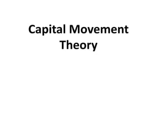 Capital Movement
Theory
 