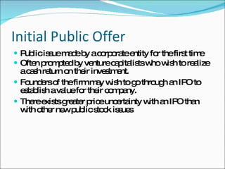 Public Issue Capital & New Issue | PPT