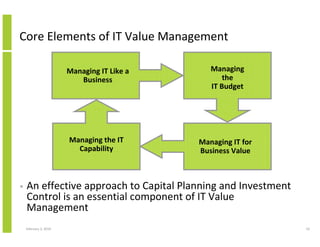 Capital Planning And Investment Management And Control In Information ...