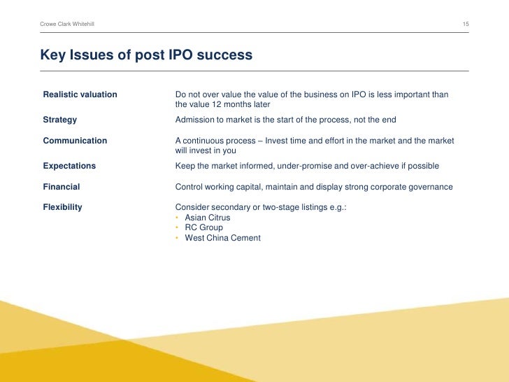 Does a corporate ipo trade in the secondary market