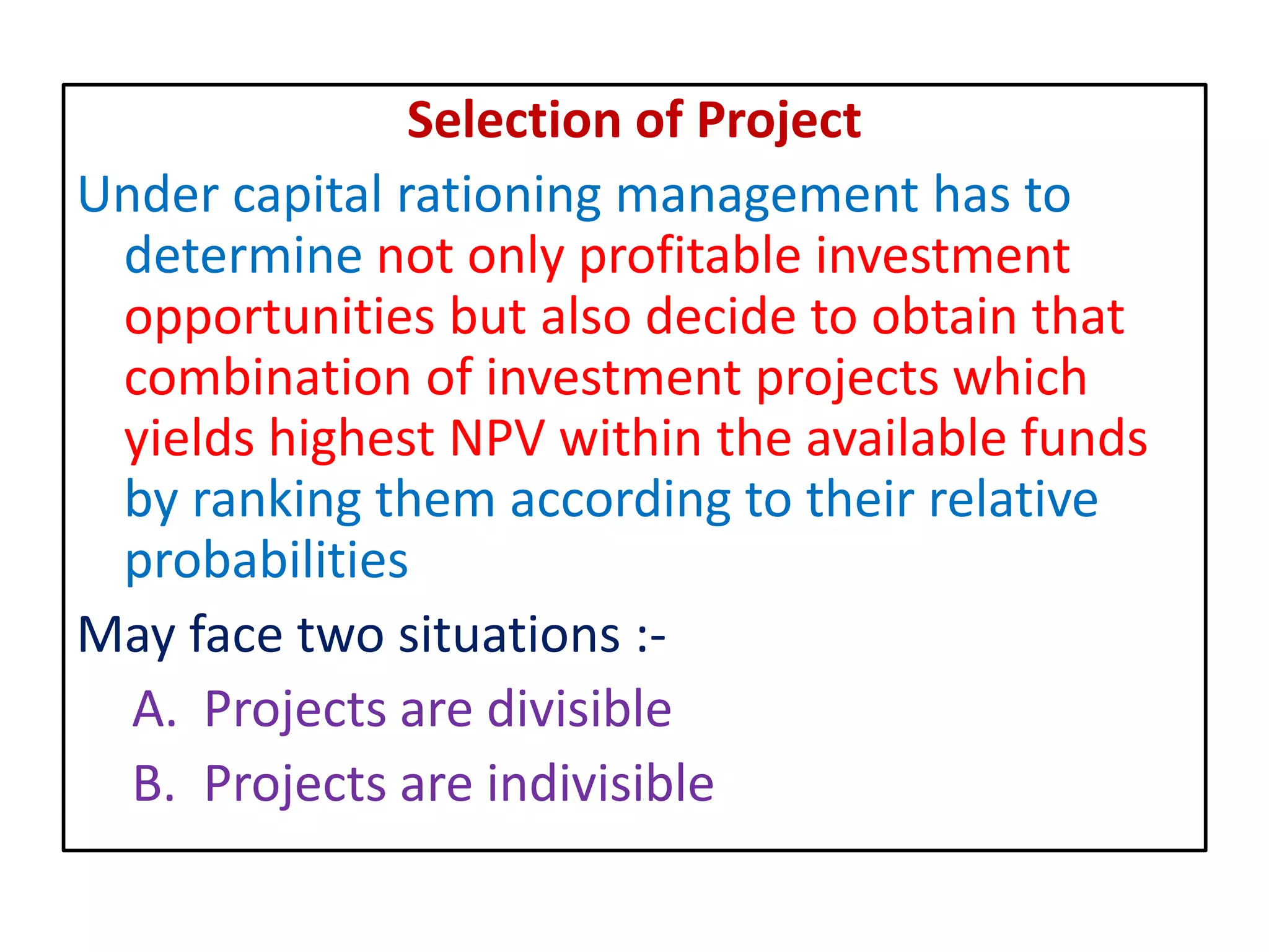 Capital rationing | PPTX