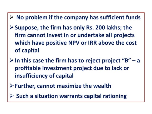 Capital rationing | PPTX