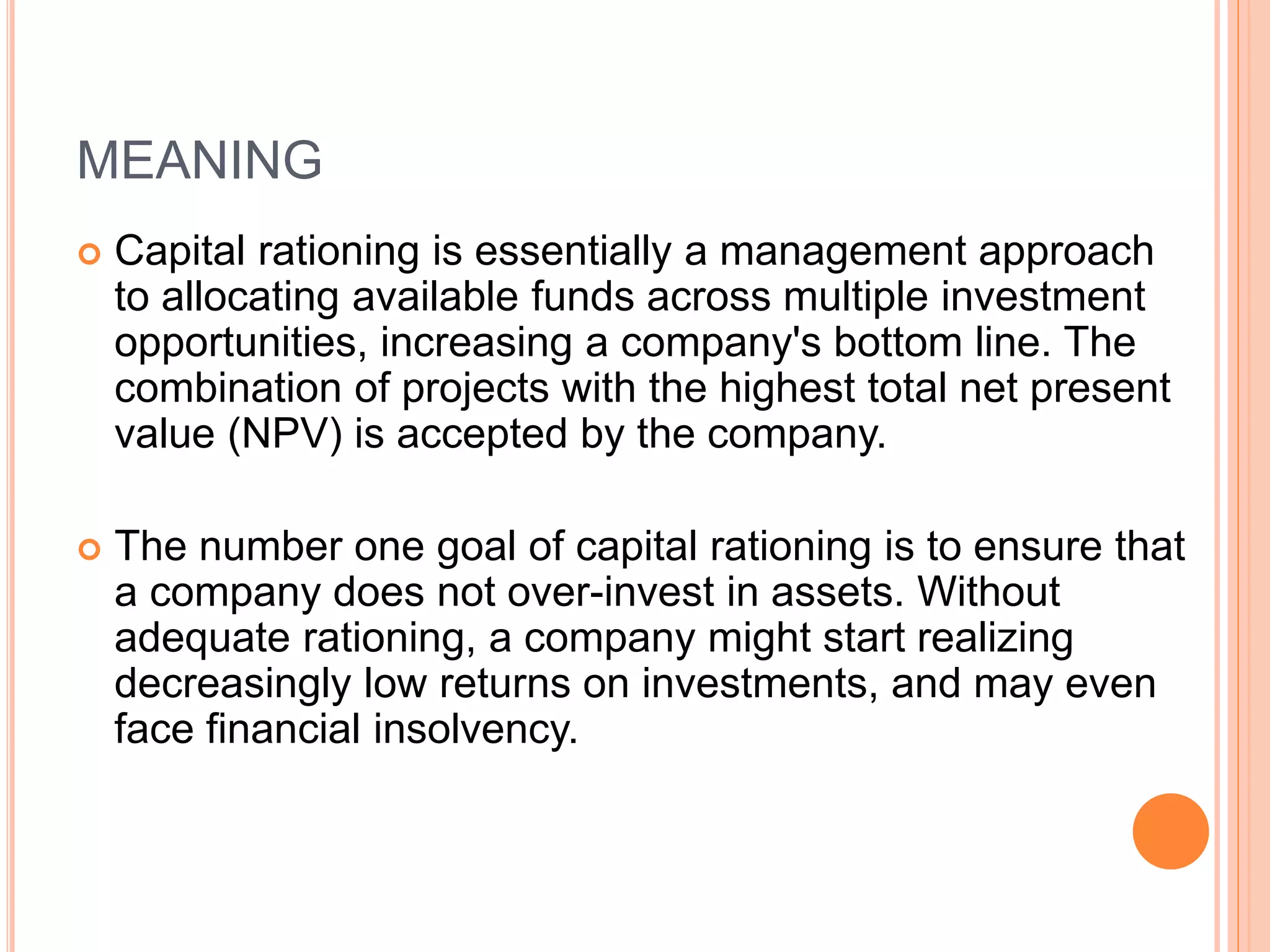 Capital rationing | PPTX