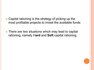 Capital rationing | PPTX