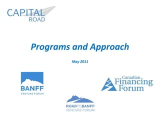 Programs and Approach May 2011 