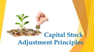 Capital Stock
Adjustment Principles
 