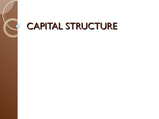 CAPITAL STRUCTURE 