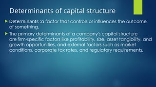 Capital Structure in Entreprenureship and finanace management | PPTX