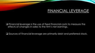 Capital structure and Financial leverage | PPTX