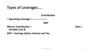 Capital structure and Leverage with problems | PPTX