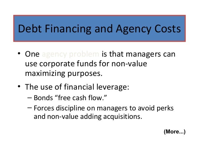 agency costs of overvalued equity Dmanagers prefer to issue equity when equity is overvalued contrary to the target capital structure approach, avoiding agency costs. agency costs of overvalued equity Dmanagers prefer to issue equity when equity is overvalued contrary to the target capital structure approach, avoiding agency costs.