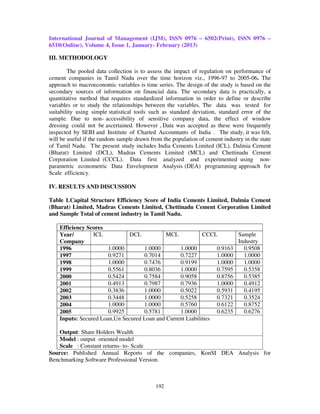 Capital structure efficiency of cement industry in tamil nadu | PDF