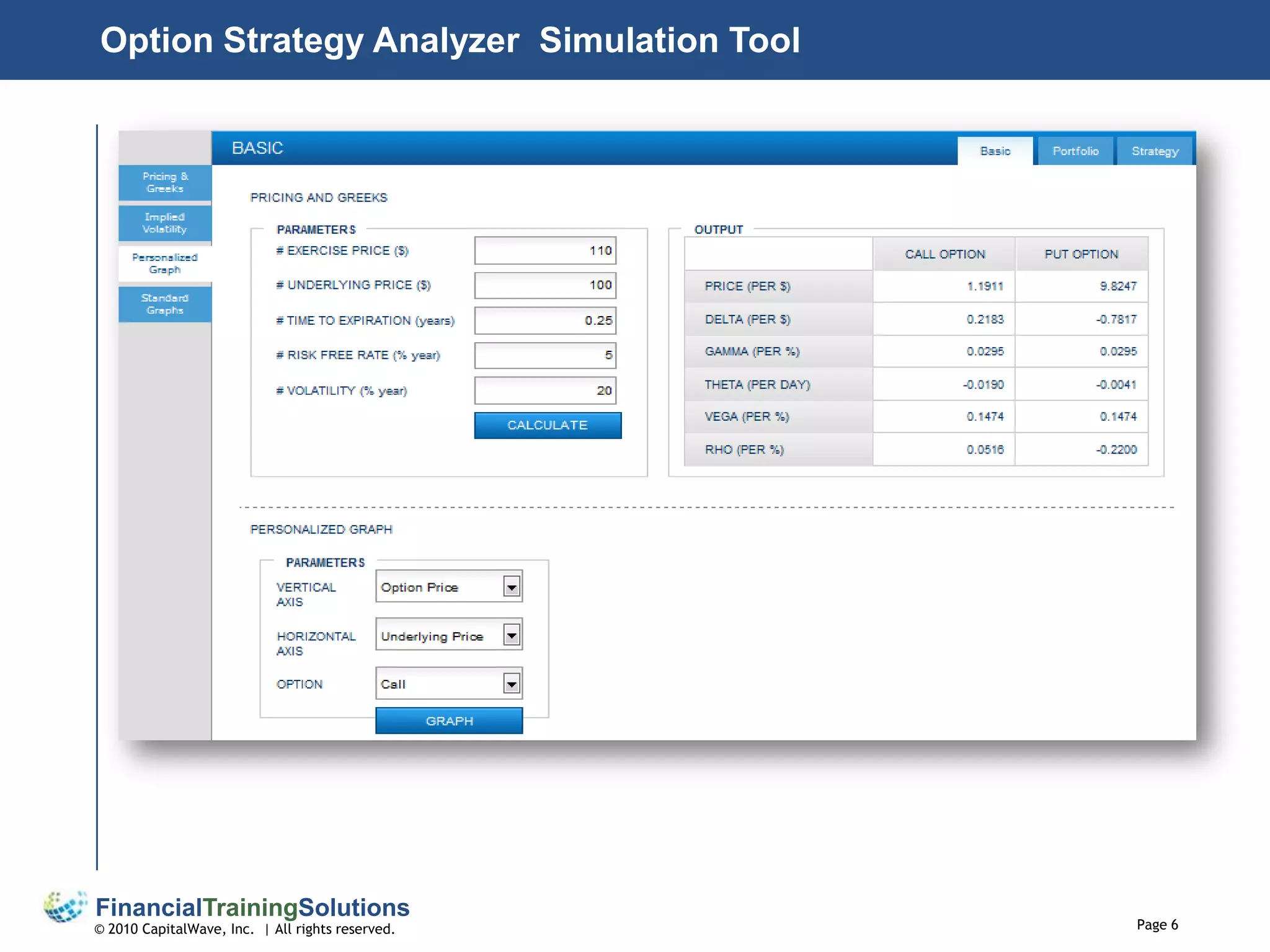Option Strategy Analyzer  Simulation Tool	