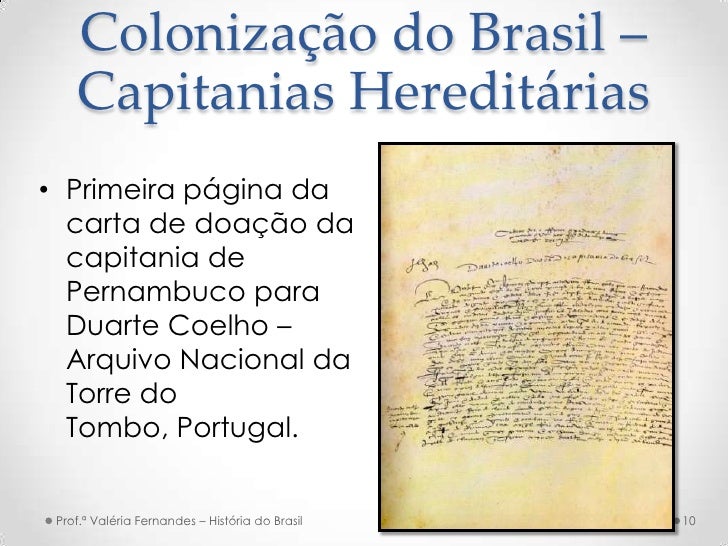 Capitanias Hereditárias